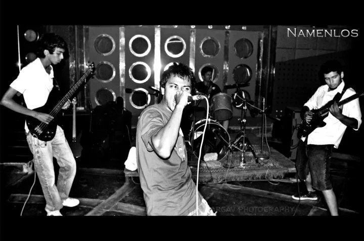 Namenlos playing live, the band Ayushman Dash played guitar in growing up